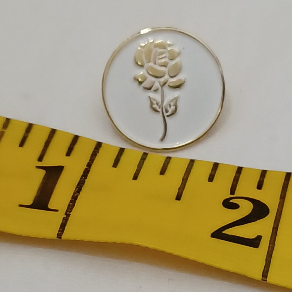 CIRCLE ROSE LAPEL PIN - Picture 3 of 4